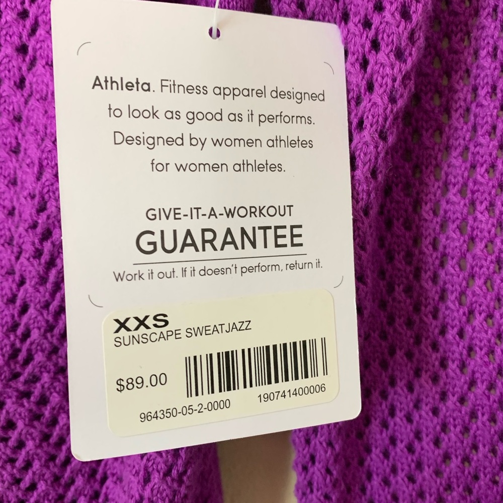 Athleta Sunscape Zip-Up Sweater | Size XXS | NWT | Cozy Athletic Half Zip - Picture 4 of 8